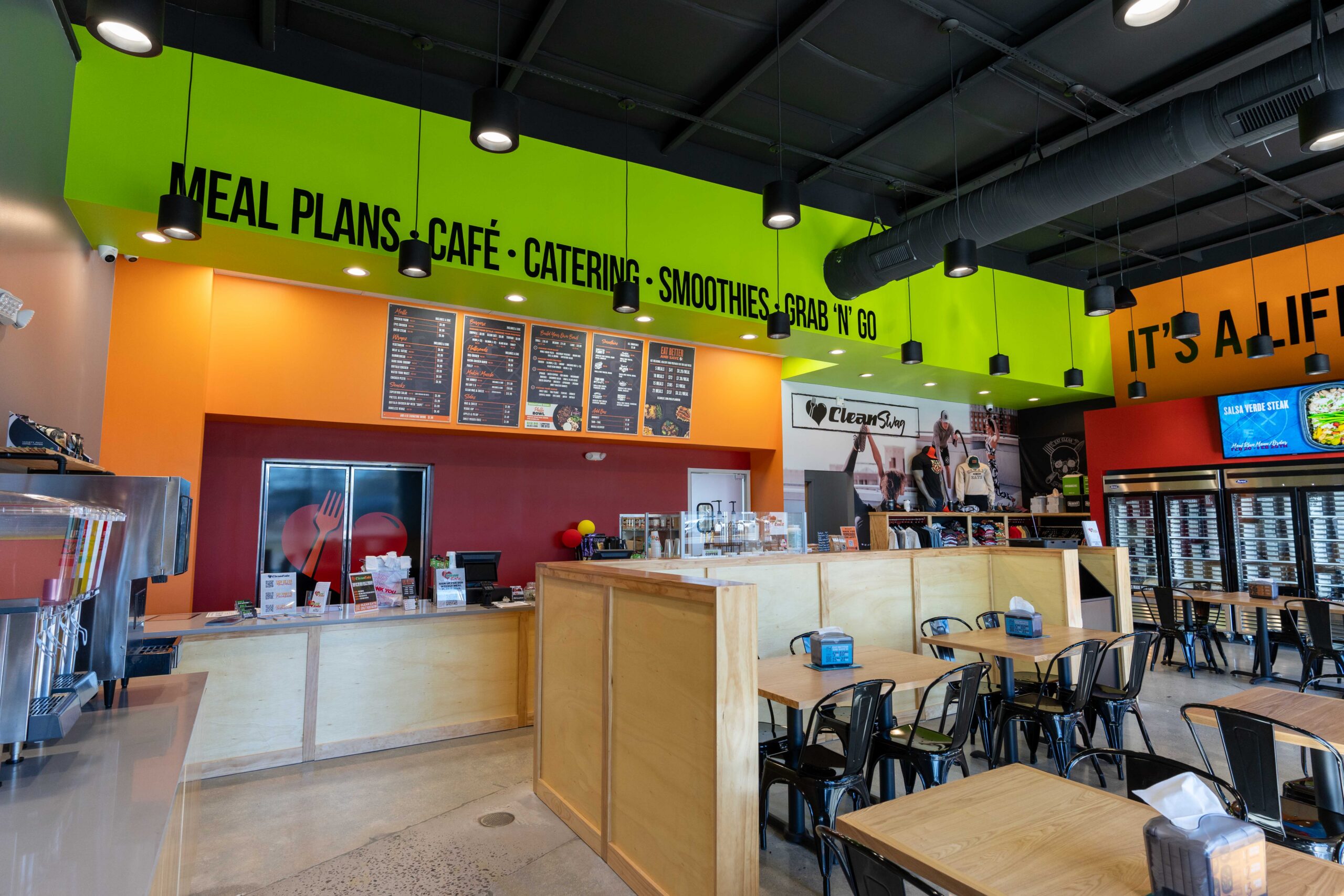 Interior of Clean Eatz, one of the best health and wellness franchise opportunities in 2026